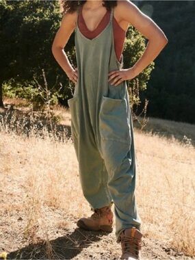 Women’s Free People Movement Hot Shot Onesie Green NWOT
